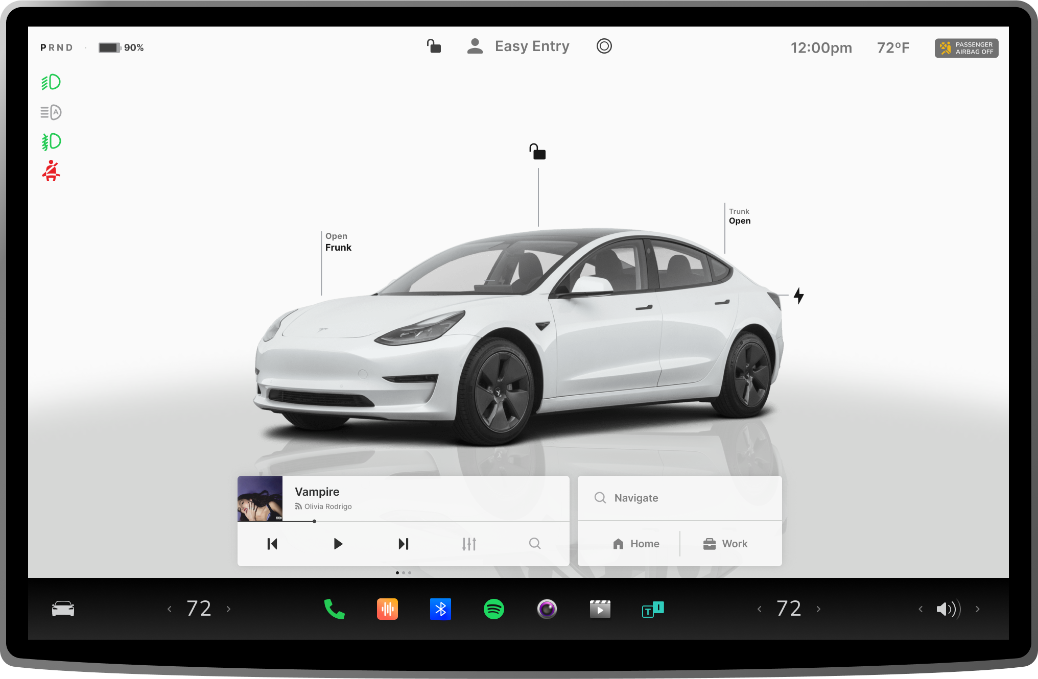 Main Menu & Navigation Hub Qt/QML interface screenshot